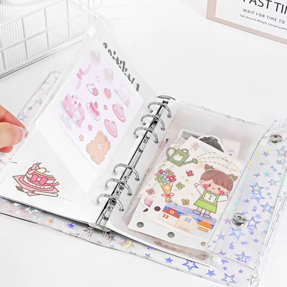 Waterproof Money Savings Challenge Binder PVC Cover Button Closure Envelope Savings Challenges Book Transparent Portable Peaceful Pleasures Health and Wellness