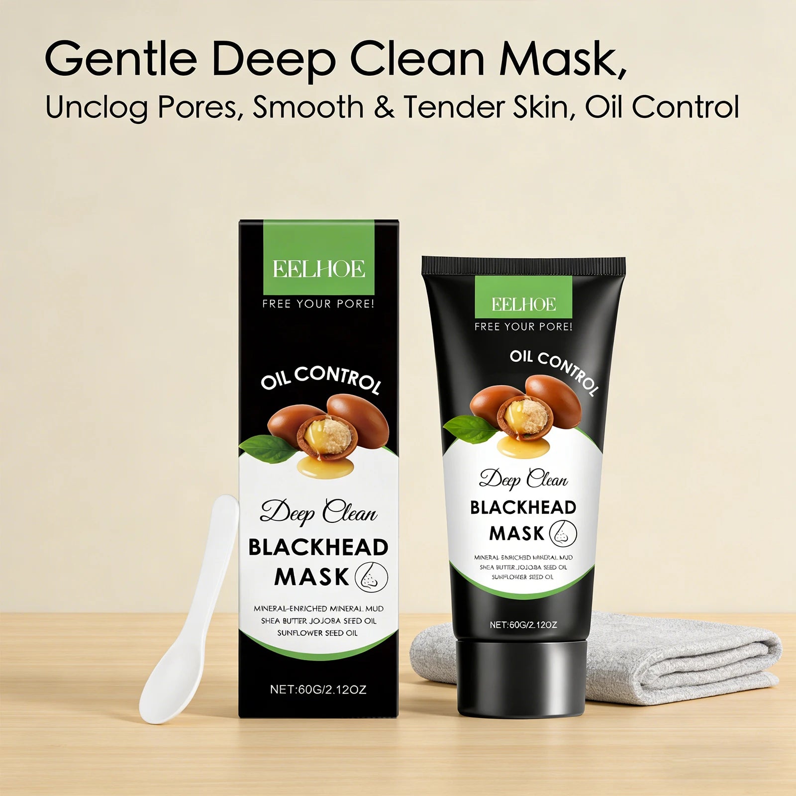 Moisturizing Cleaning Mask Effectively Cleaning Pore Remove Blackhead Control Oil Improve Facial Skin Elasticity Nourishing Mask Peaceful Pleasures Health and Wellness