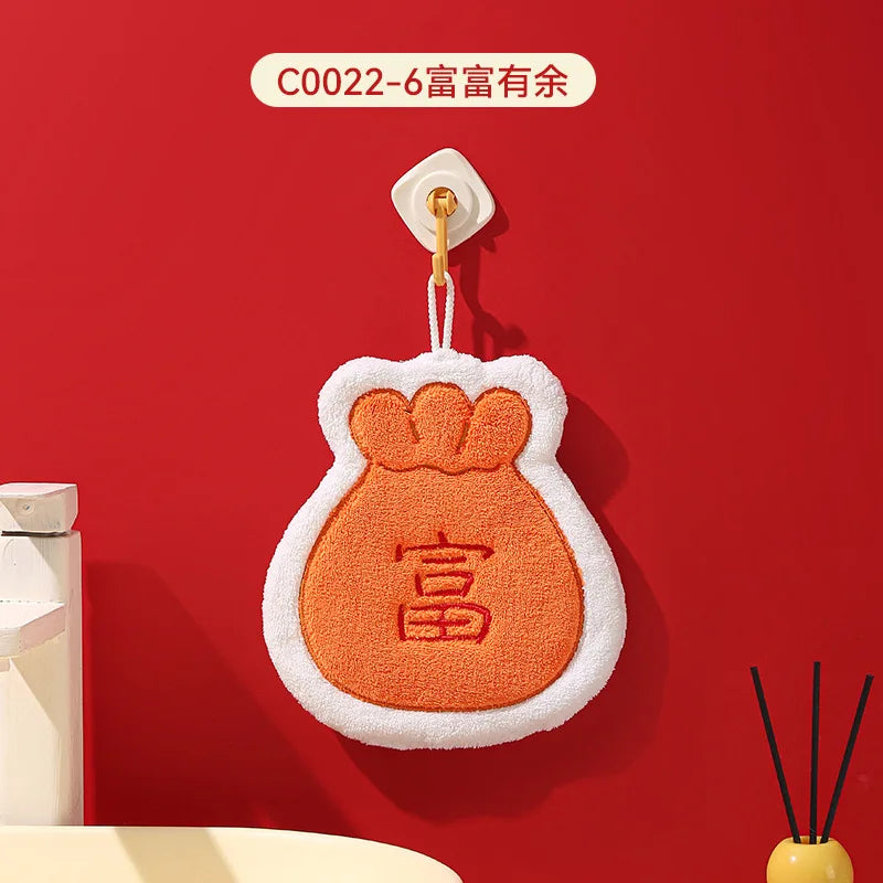 Soft Hand Towels Chinese New Year 2026 Towels for Hands Bathroom Accessories Kitchen Washing Towels Absorbent Hand Towels Peaceful Pleasures Health and Wellness D