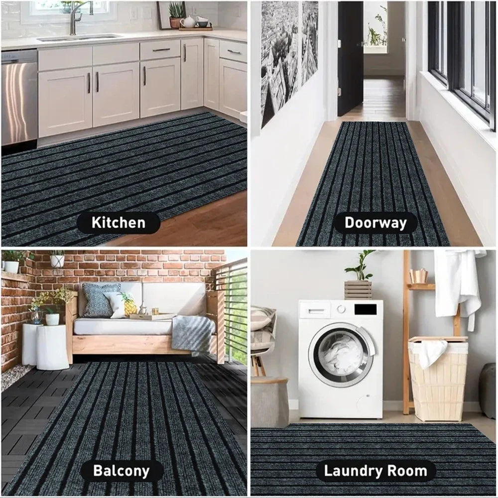 Durable Non-Slip Door Mat Indoor Outdoor Doormat for Home Entrance Stain Fade Resistant Floor Mat Machine Washable Carpet Peaceful Pleasures Health and Wellness