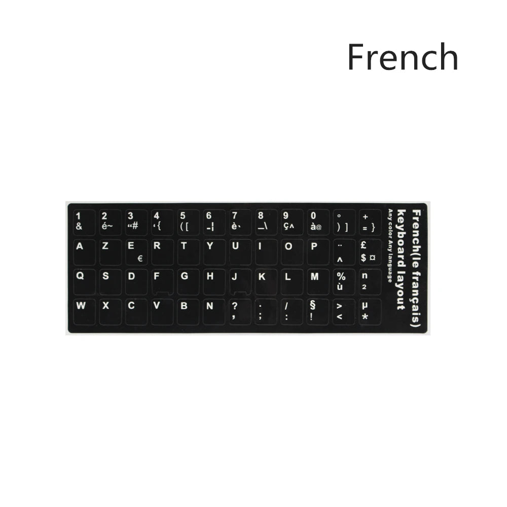 Luminous Adhesive Matte Keyboard Keycap Stickers For French Spanish Arabic English Korean Hebrew Italian German Japanese Russian Peaceful Pleasures Health and Wellness French 1