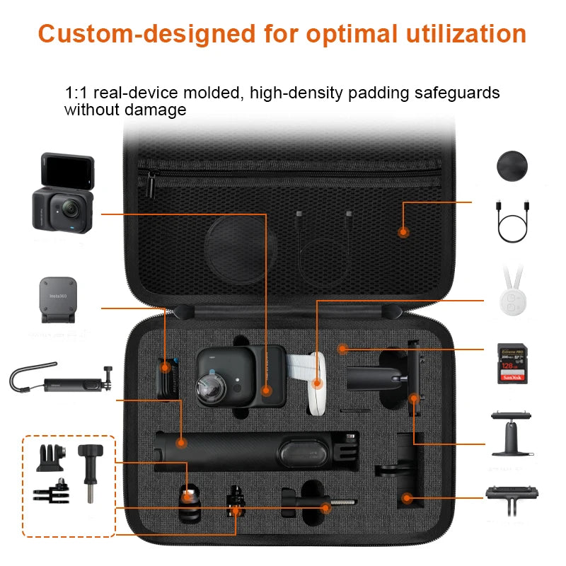 360° Protection Carrying Case For Insta360 Go Ultra Hardshell Storage Bag Waterproof Case For Insta360 Go Ultra Accessories Peaceful Pleasures Health and Wellness