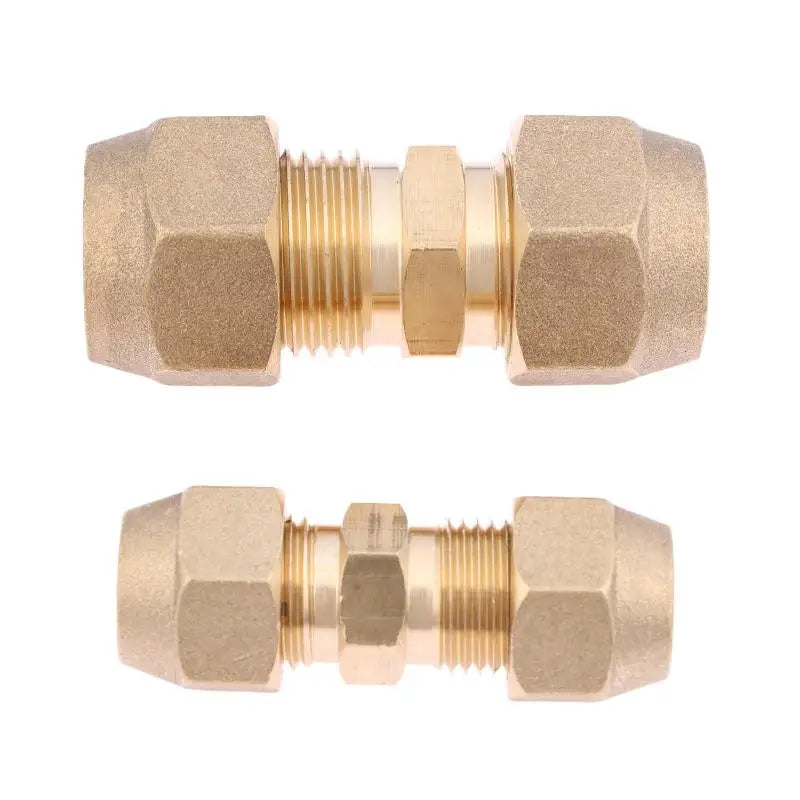 New 1Pcs 2 3 4 5mm Quick Connectors Straight Pipe Extension Joint No-Weld Fittings With Flare Nuts Copper Connectors Peaceful Pleasures Health and Wellness