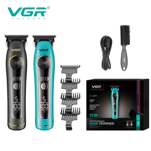 VGR electric hair clipper with 9000 RPM for men, LCD digital display hair salon, household oil head carving hair trimmer V-299 Peaceful Pleasures Health and Wellness