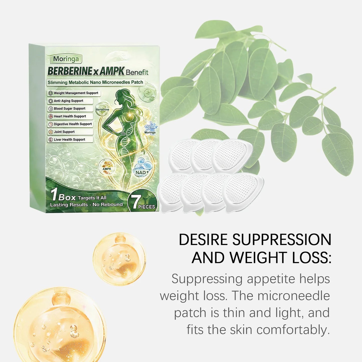 Moringa Microneedle Body Care Patch – Breathable, 7 Pcs