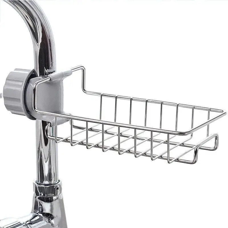 Stainless Steel Kitchen Sink Organizer Faucet Caddy | Soap Storage