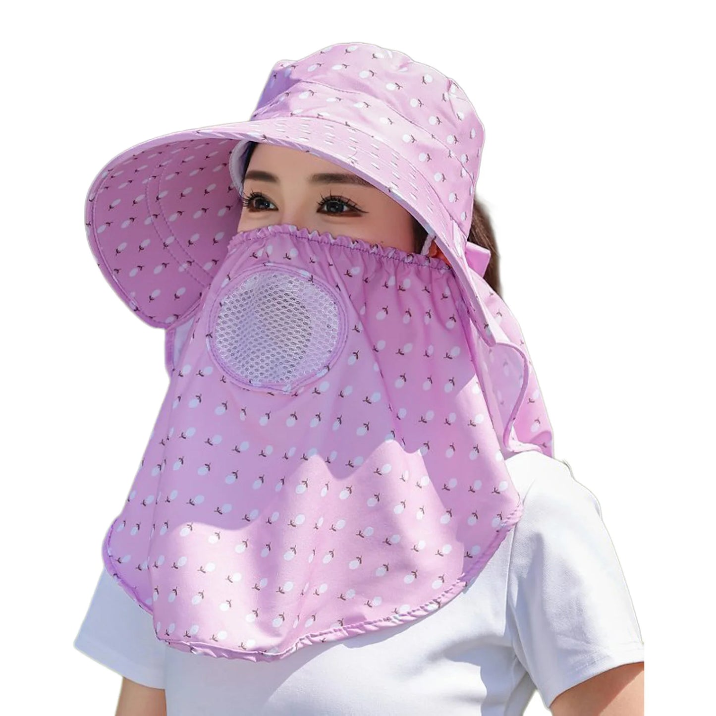 Women Sun Hat With Full Face And Neck Protect For Summer Outdoor Activities Peaceful Pleasures Health and Wellness Purple