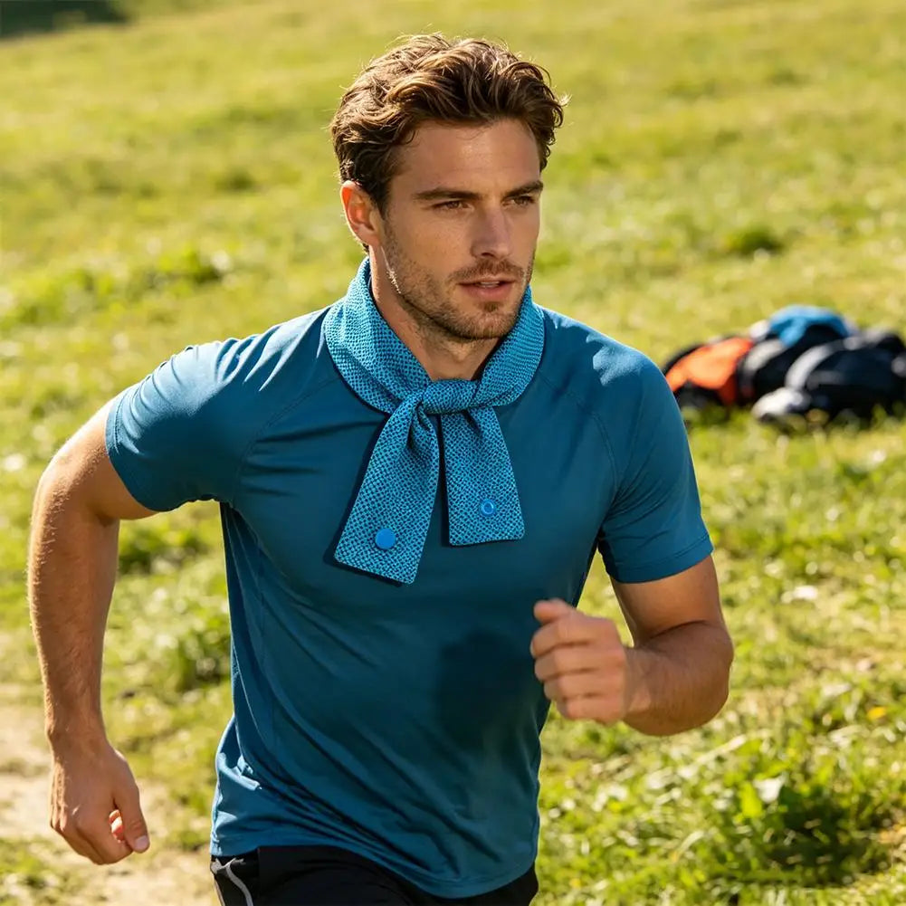 Sports Quick-drying Ice Towel Summer Outdoor Running Cycling Camp Ice Bib Lightweight Comfortable Wipe Sweat Ice Cooling Scarf Peaceful Pleasures Health and Wellness