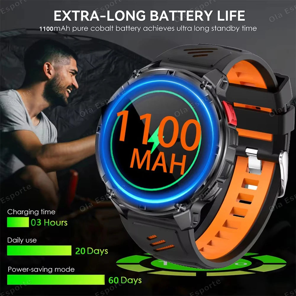 Ola Esporte HW12 Men's Smart Watch | 1.7" Screen, 1100mAh Battery