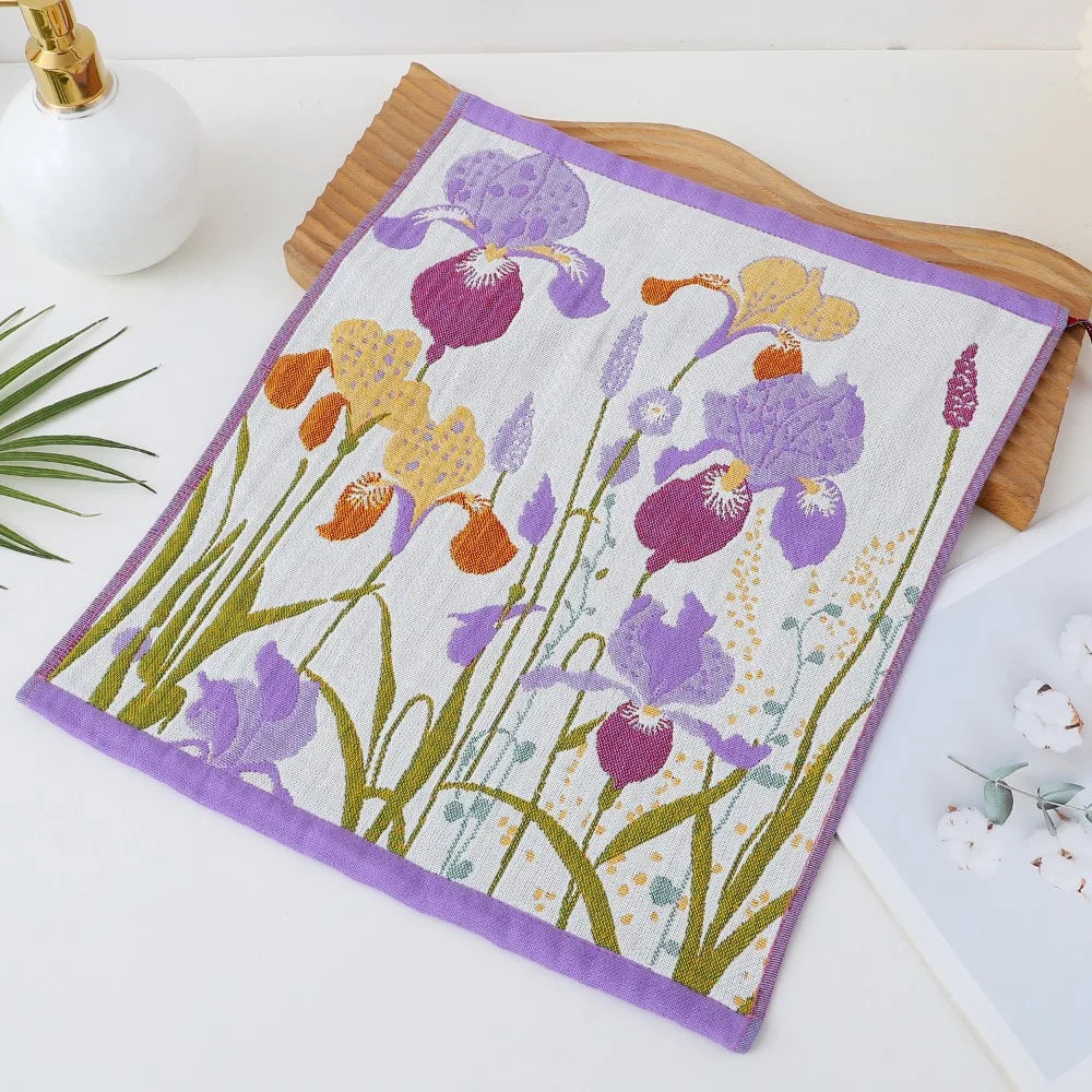 4-Layer Cotton Gauze Hand Towel 34x40cm – Quick Dry Kitchen Towel