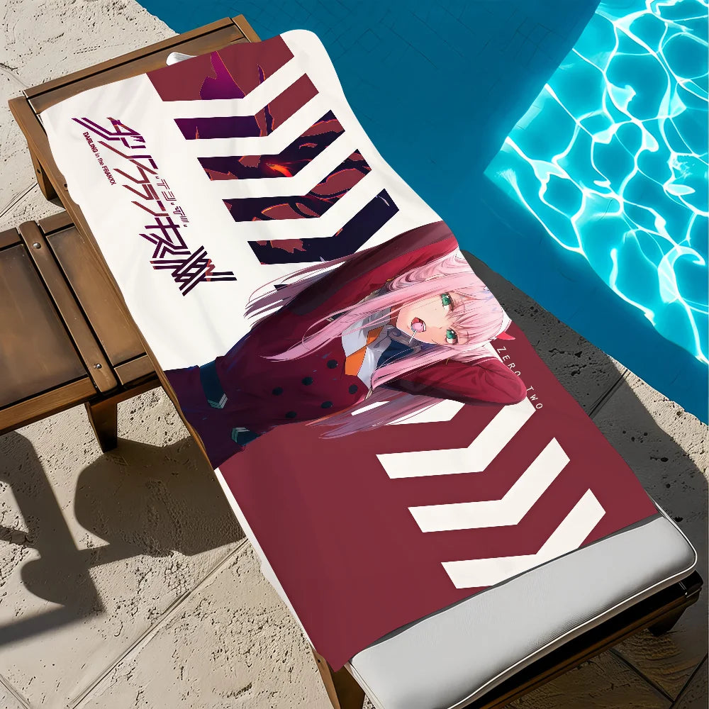Zero Two Anime Quick-Dry Beach Towel | Soft & Lightweight Anime Beach Towel Peaceful Pleasures Health and Wellness z2 STJ150x180CM