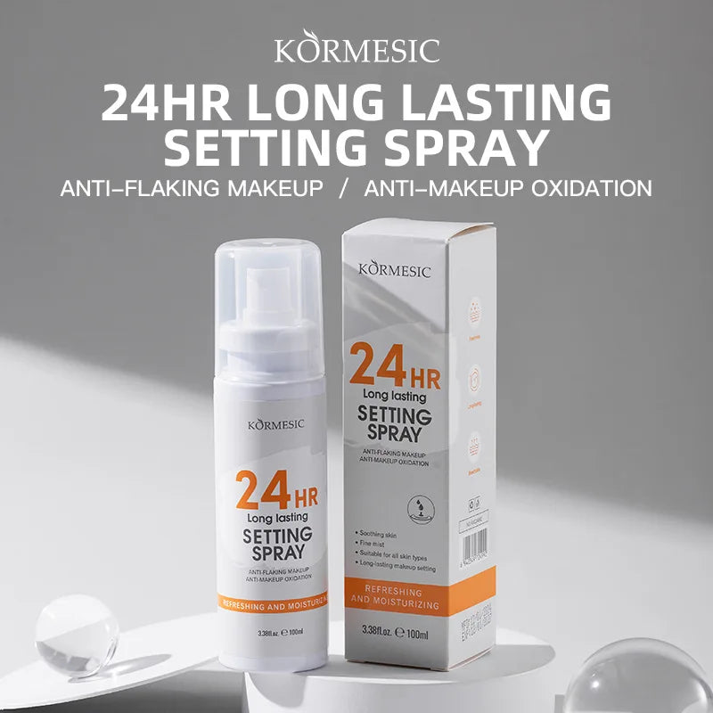 KORMESIC 24HR Long Lasting Setting Spray Anti-Makeup Oxidation Moisturizing– 100ml Peaceful Pleasures Health and Wellness