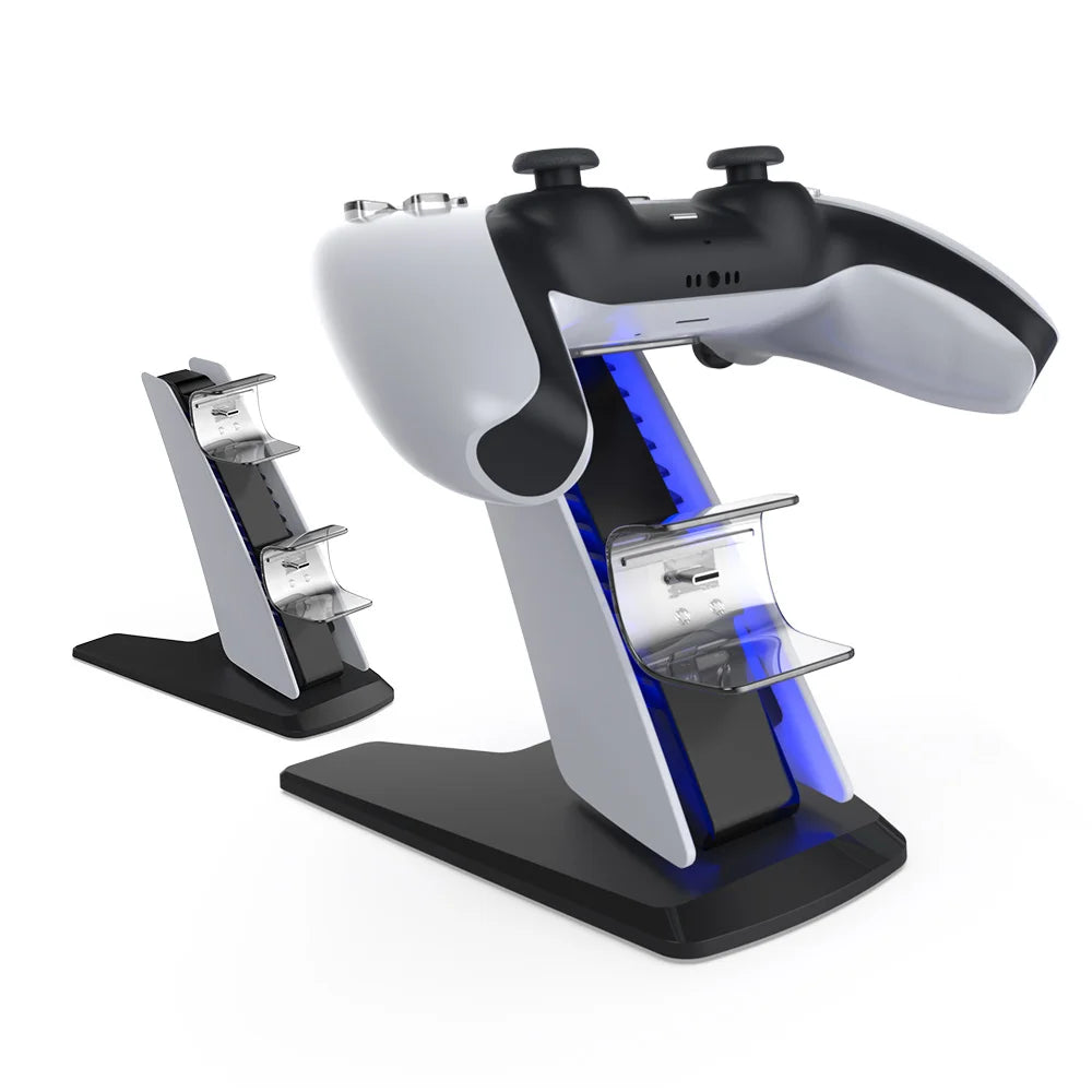Controller Charger Dock For PS5 Dual Charging Stand Station Cradle For Sony PS 5 Gaming Controller Gamepad Joystick Peaceful Pleasures Health and Wellness