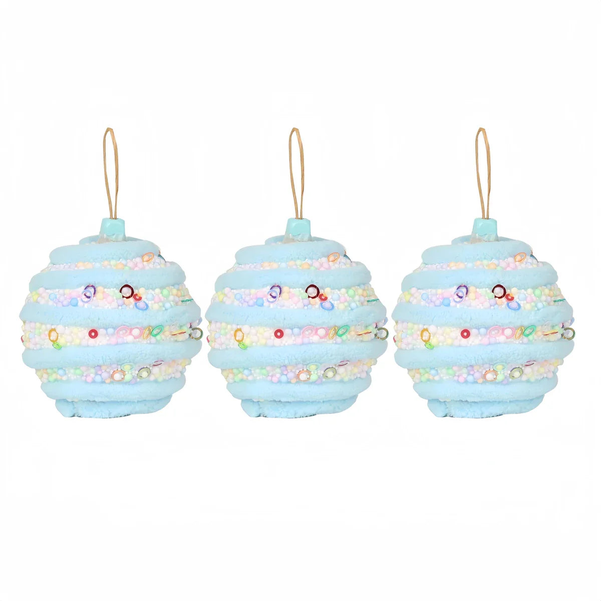 Elegant 8CM Christmas Ball Ornaments Set of 3 | Holiday Decor