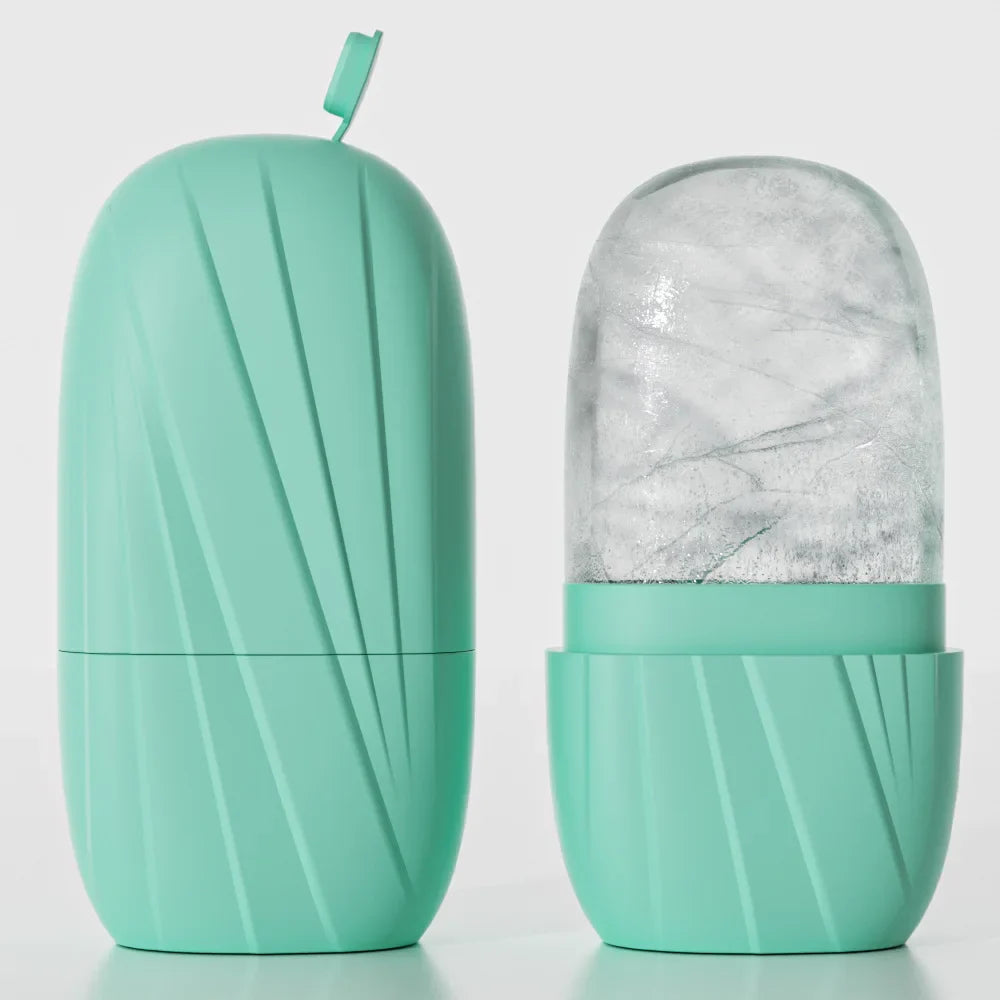 Face Ice Roller & Silicone Ice Tray – Reusable Cooling Massager