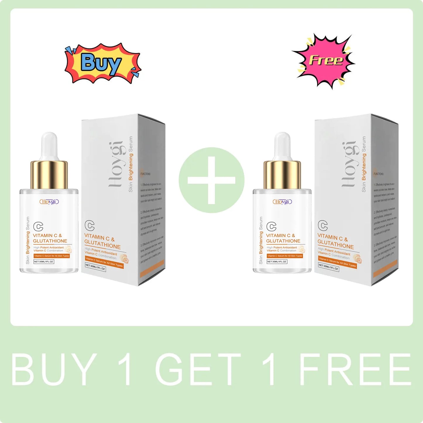 Vitamin C Serum Fade Melanin Dark Spots Corrector Even Skin Tone Remove Fine Lines Nourish Shrink Pores Brightening Face Essence Peaceful Pleasures Health and Wellness Buy 1 Get 1 Free