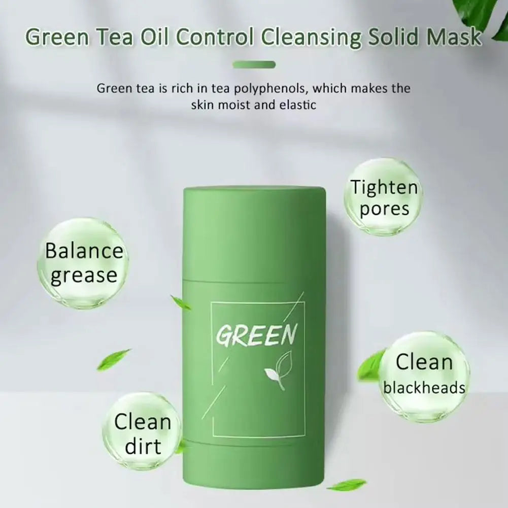 Green Tea Clay Mask Stick – Deep Pore Cleansing, Acne & Blackhead Facial Mask Peaceful Pleasures Health and Wellness