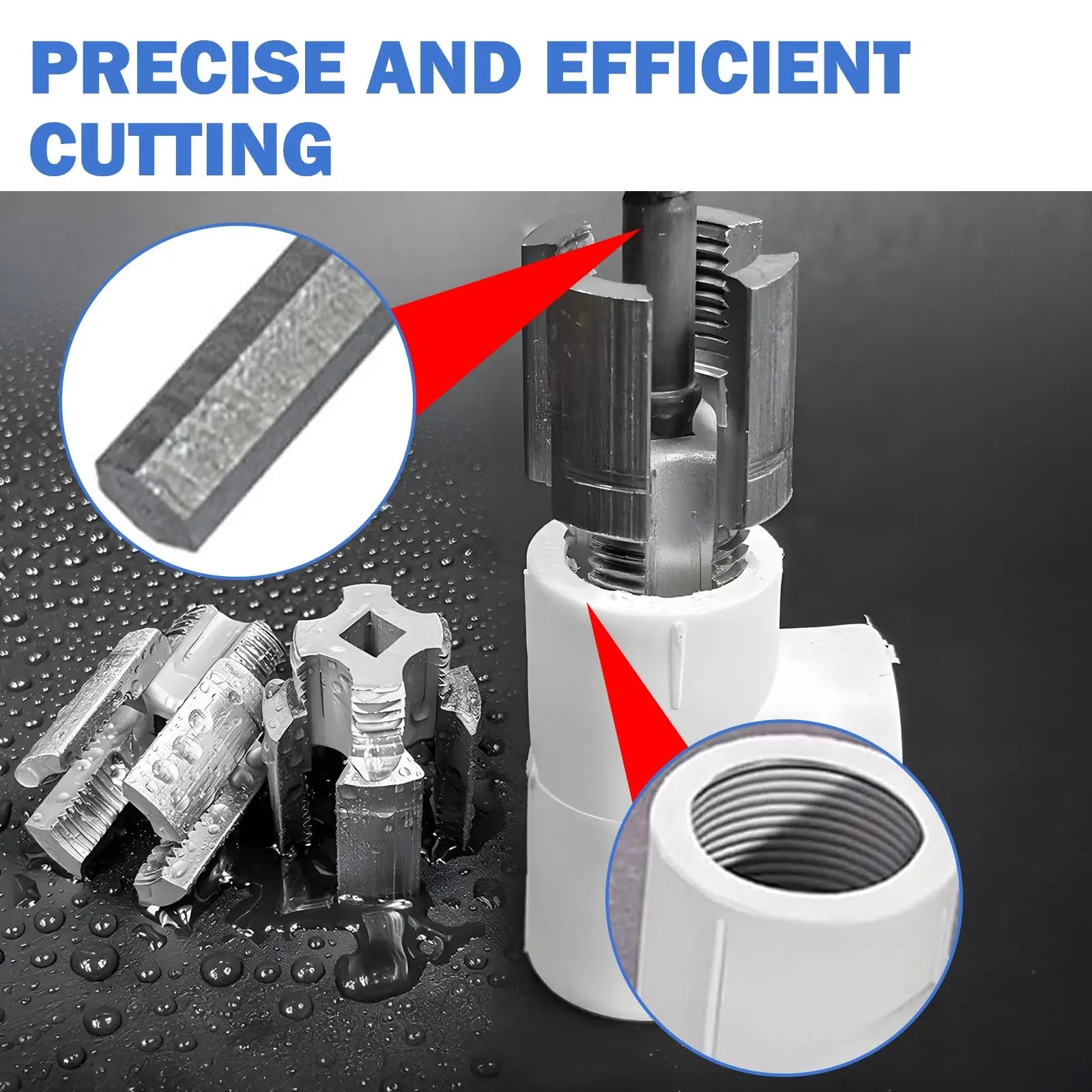 PPR/PVC Water Pipe Threader 20MM/25MM Tapping Tool Internal Thread External Thread Integrated Die Water Pipe Wire Opener Peaceful Pleasures Health and Wellness