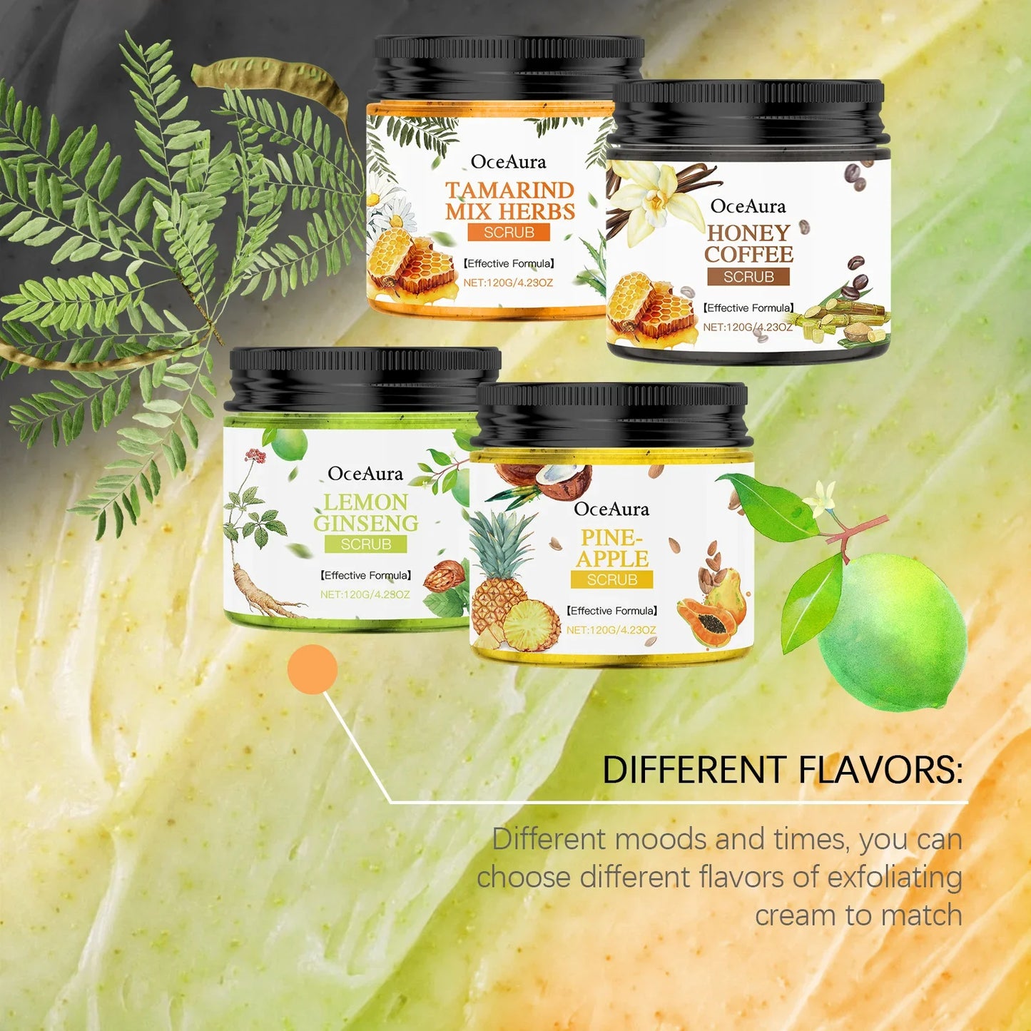 OceAura Body Scrub Cream – Exfoliate, Brighten & Smooth Skin