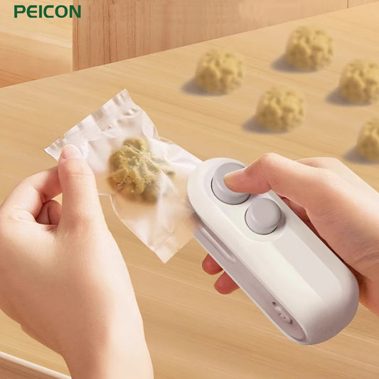 Mini Heat Bag Sealing Machine Portable Plastic Bags Packing Sealer for Snacks Home Handheld Sealer Food Packaging Heat Sealer Peaceful Pleasures Health and Wellness