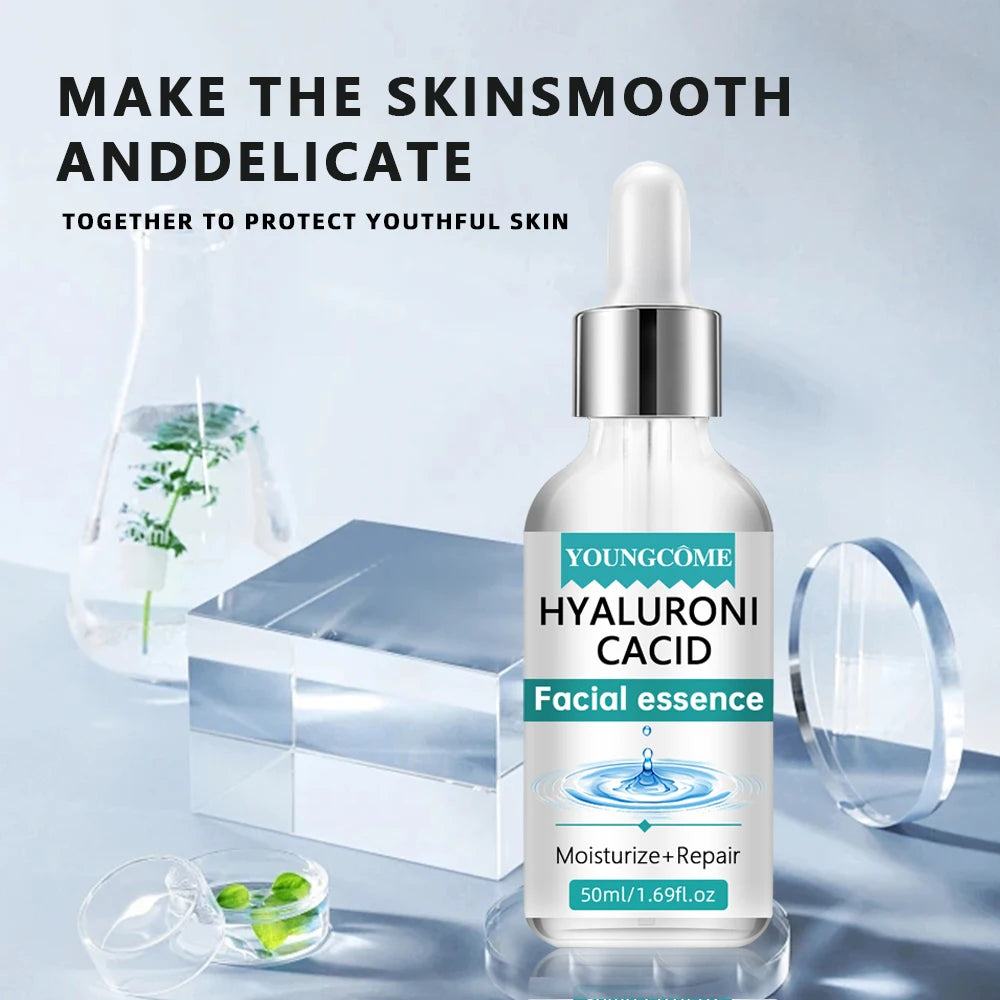 Hyaluronic acid facial serum, a natural moisturizing factor, can retain moisture for a long time,keep skin hydrated,elastic Peaceful Pleasures Health and Wellness