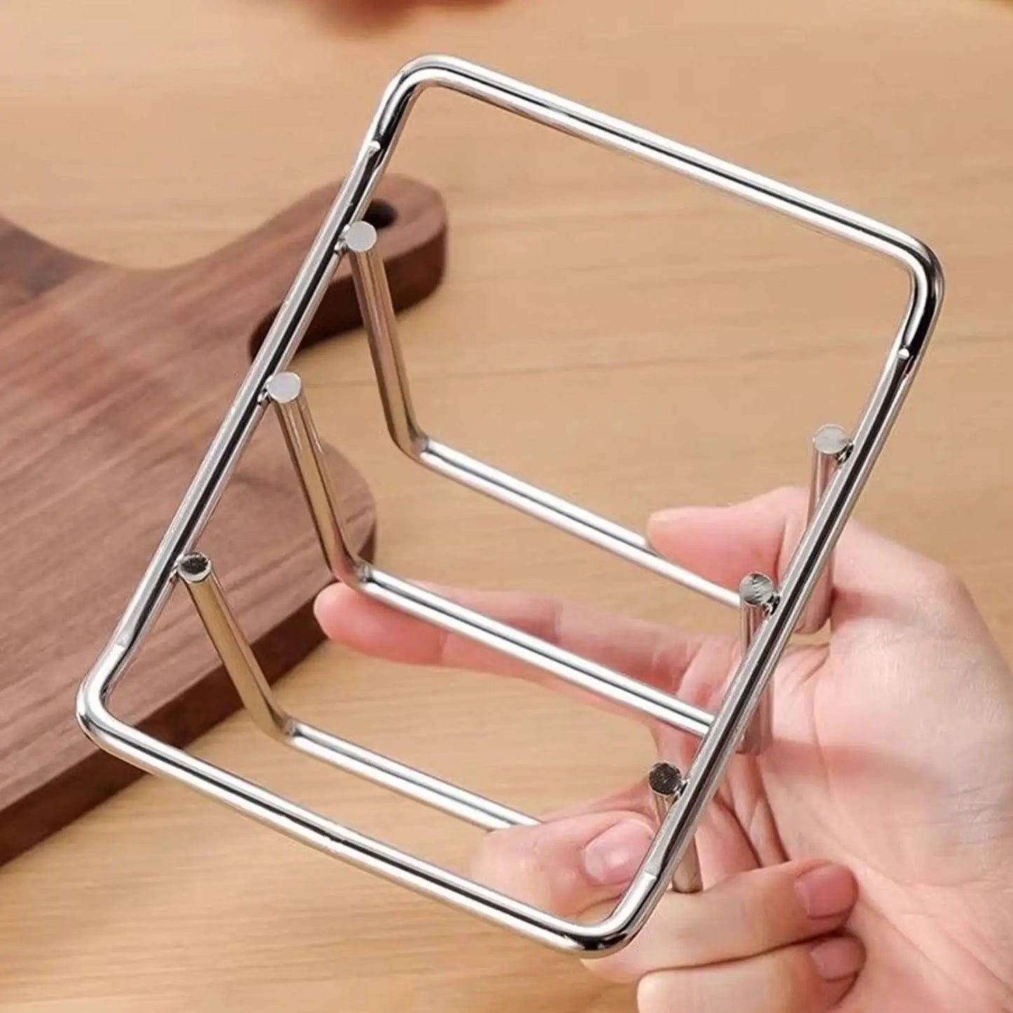 Stainless Steel Cutting Board & Pot Lid Rack | Counter Organizer