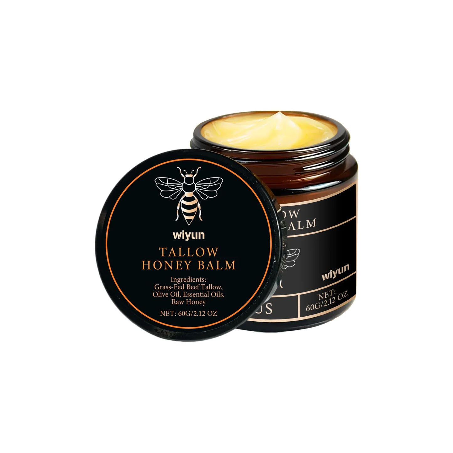 Beef Tallow Honey Cream Fade Dark Spots Remove Melanin Brightening Firming Non-Greasy Lasting Moisturizing Soothing Body Lotion Peaceful Pleasures Health and Wellness 60g Boxed