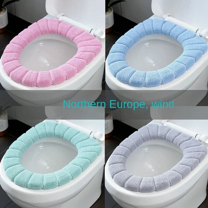 Warm Toilet Seat Cushion Cover – Universal Soft Plush Pad