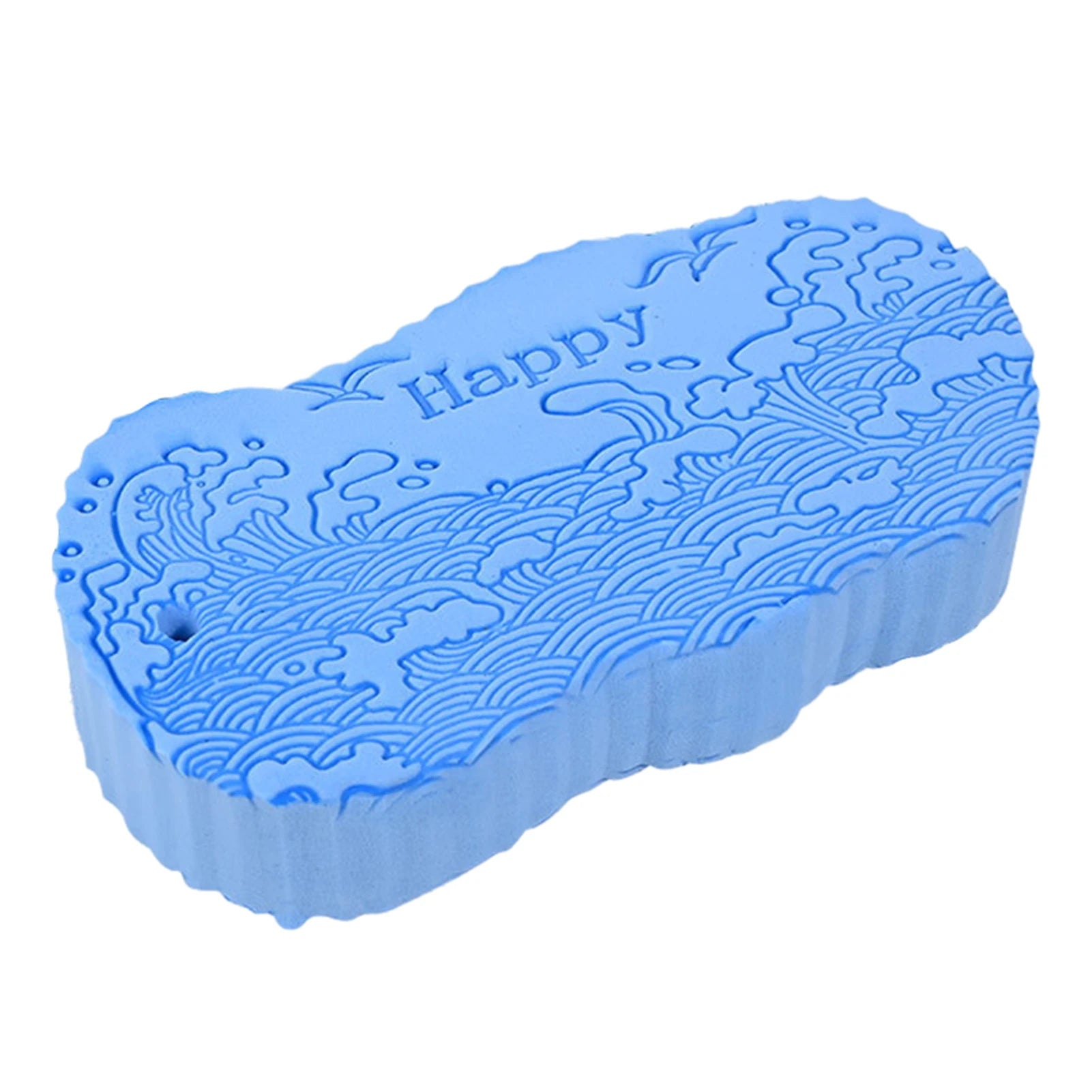 Super Soft Exfoliating Bath Sponge Magics Exfoliators Dead Skin 3D Bath Sponge Body Massage Cleaning Brush For Adults Children Peaceful Pleasures Health and Wellness Blue 1pcs