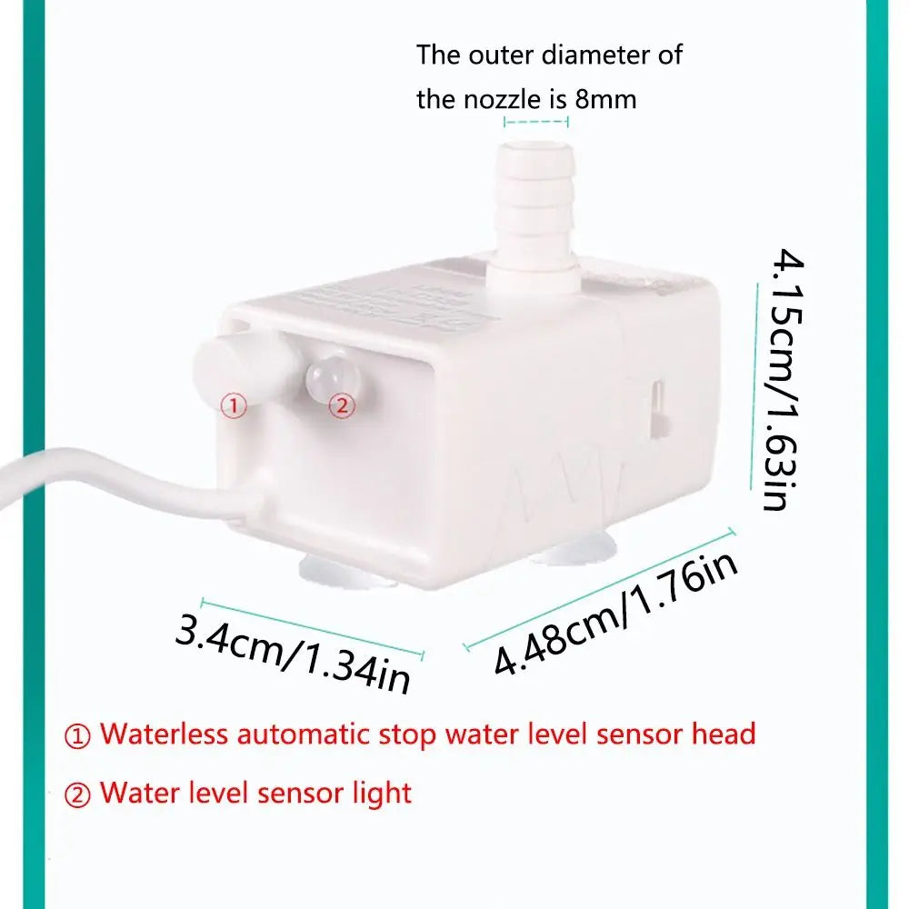 Ultra-Quiet 5V USB Mini Submersible Pet Fountain Pump