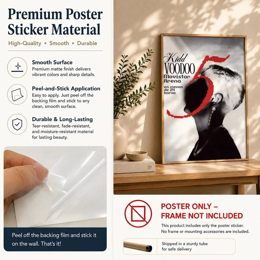 Singer K-Kidd VoodooS Poster HD Self Adhesive Waterproof Wall Art Ideal for Home Office Dorm Bedroom Great Gift Peaceful Pleasures Health and Wellness