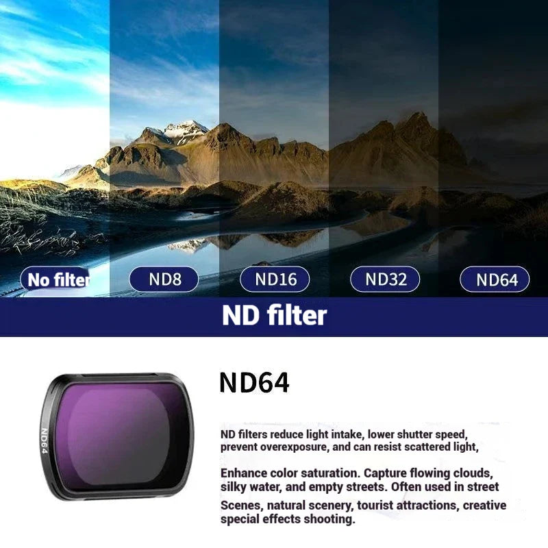 DJI Osmo Pocket 3 & 4 Filter Set – CPL ND Black Mist Wide
