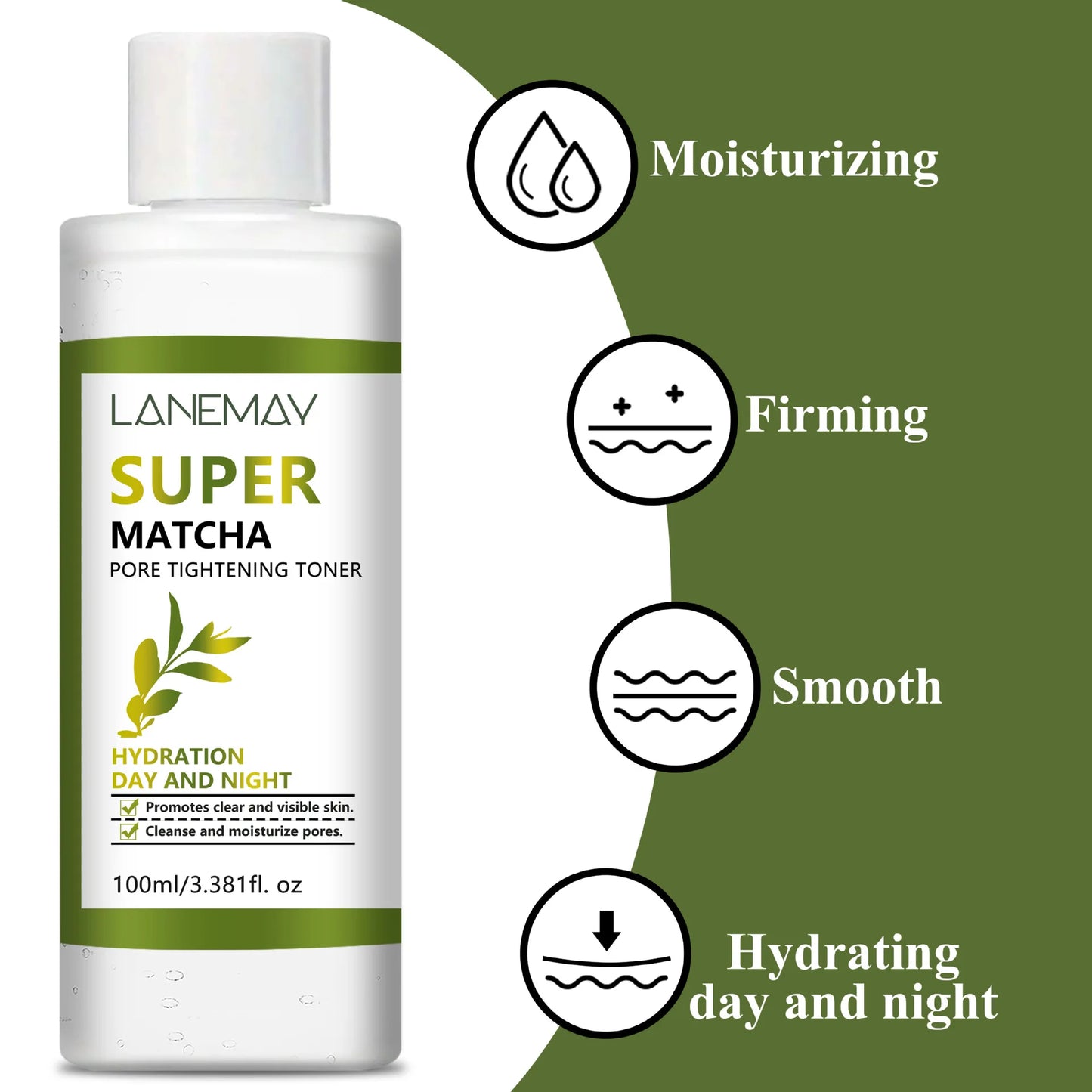 Lanemay Matcha Toner – Hydrating & Pore-Minimizing | 100ml