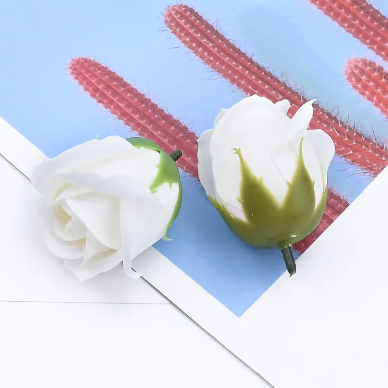Artificial Soap Rose Flowers 50/100 Pcs – Wedding DIY Decor