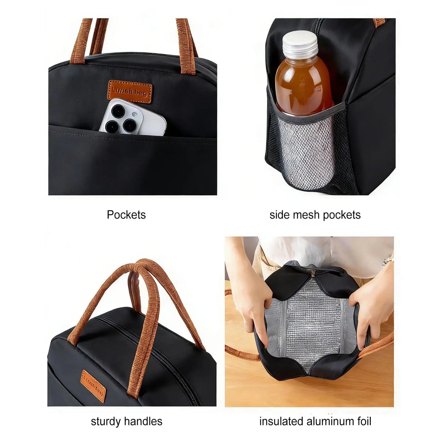 Insulated Thermal Lunch Bag – Waterproof & Leakproof Tote