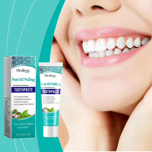 Oralhoe Coconut Oil Whitening Toothpaste | Plaque & Stain Removal Whitening Toothpaste Peaceful Pleasures Health and Wellness