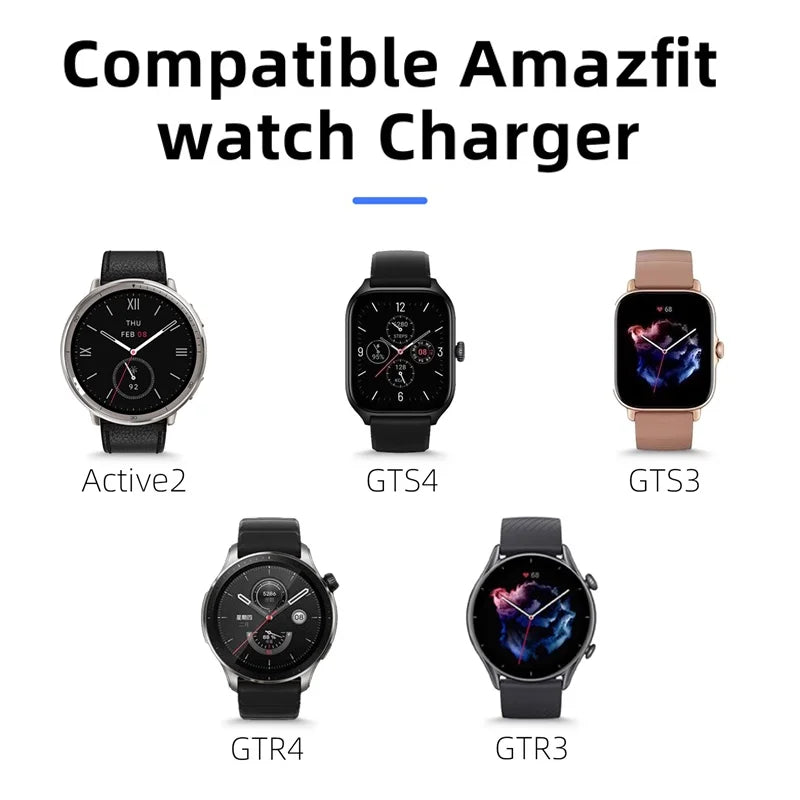 Charger for Amazfit Active 2/ Bip 6 Smart Watch Charging Cradle Dock Stand Cable Magnetic Cord USB Charge Replacement Peaceful Pleasures Health and Wellness