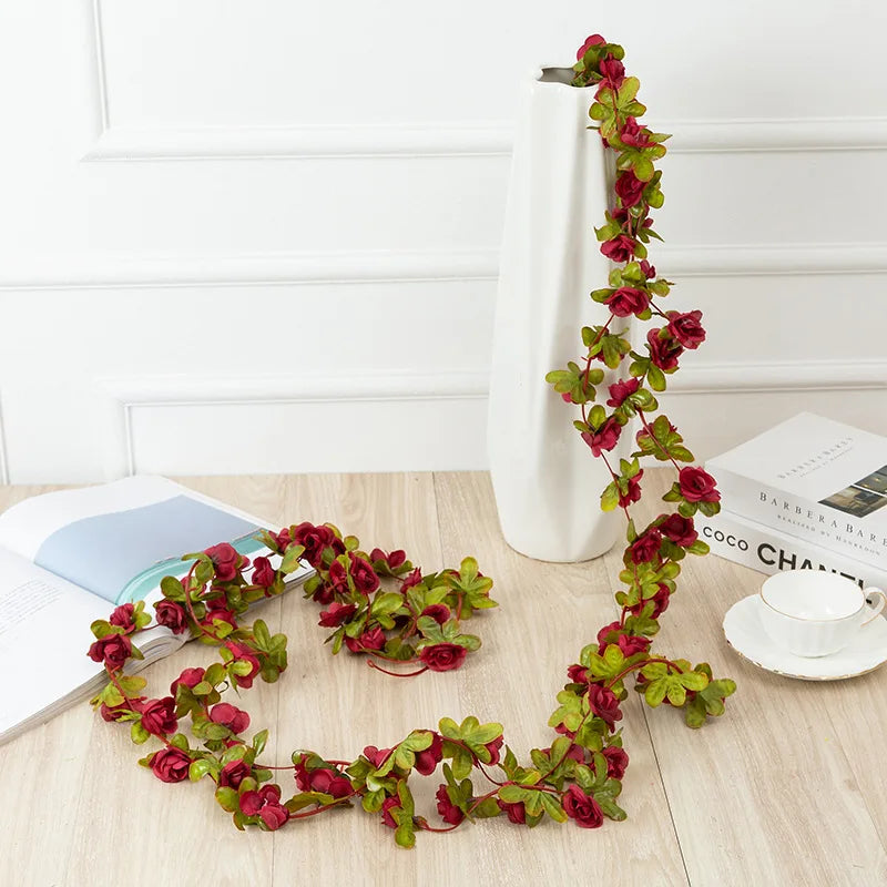 Artificial Silk Rose Vine Garland – Wedding & Home Decor