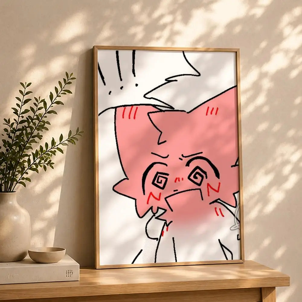Meme B-Boykissers Poster HD Self Adhesive Waterproof Wall Art Ideal for Home Office Dorm Bedroom Great Gift Peaceful Pleasures Health and Wellness White13 15X20cmNoframe