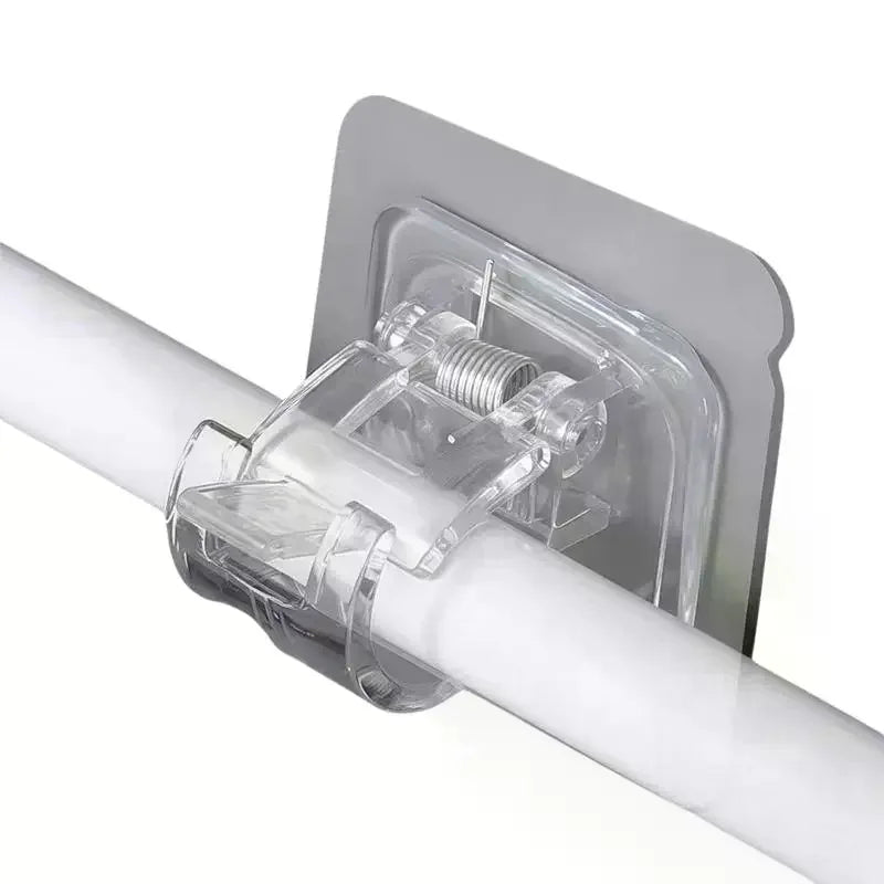 No-Drill Curtain Rod Hooks 10-Pack | Adhesive C-Type Brackets