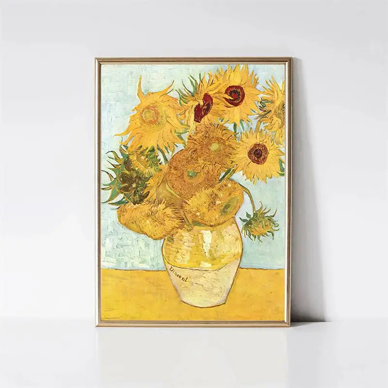 Van Gogh Canvas Wall Art Print | Starry Night Impressionist Poster Canvas Wall Art Print Peaceful Pleasures Health and Wellness 24 50x70cm Unframed