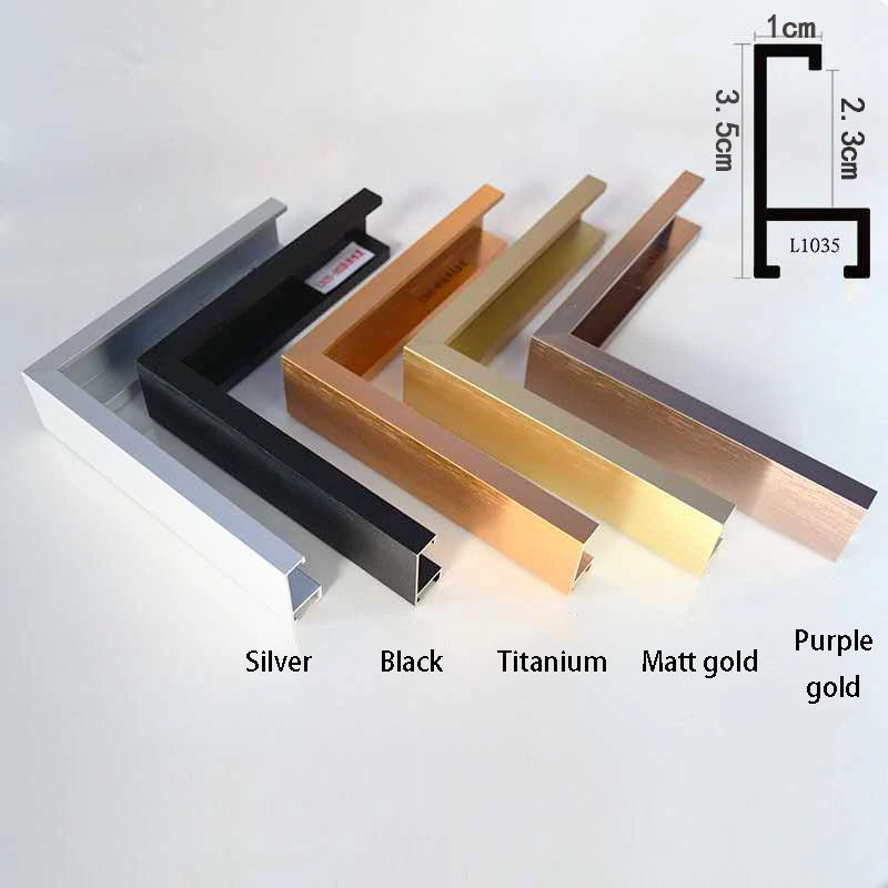Aluminum Alloy Canvas Narrow Edge Simple Metal Mural Oil Painting Frame 9 Colors Can Be Customized in Large Sizes Peaceful Pleasures Health and Wellness