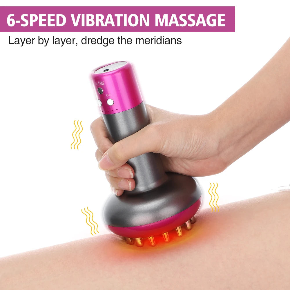 Smart Meridian Brush Abdome Massager Wireless Hot Compress Anti Cellulite Back Dredging Meridian Thermal Moxibustion Slimming Peaceful Pleasures Health and Wellness