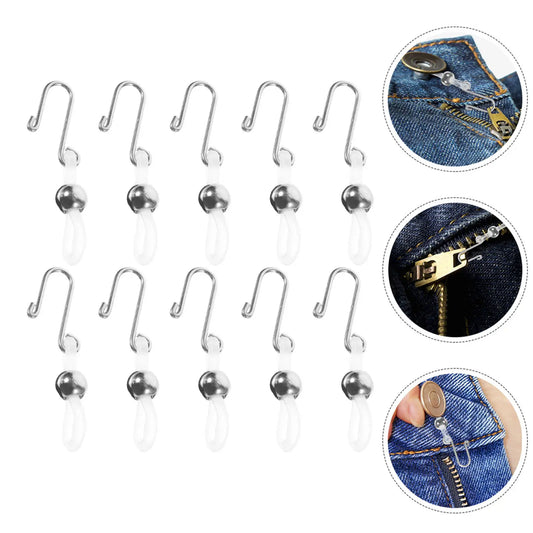 12Pcs Zipper Stopper Anti-Theft Lock Clips for Jeans Sturdy Metal Silicone Double Side Secure Zipper Pull Replacement Easy Peaceful Pleasures Health and Wellness Default Title