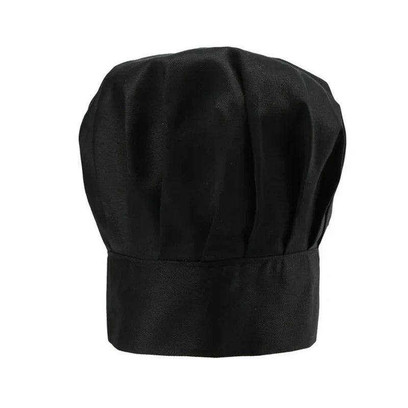 White Cotton Chef Hat – Adjustable Kitchen Cooking Cap