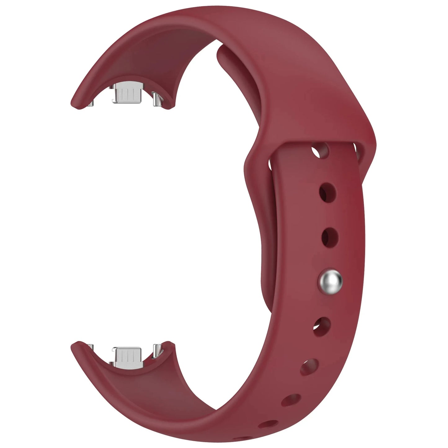 Silicone Sport Replacement Strap for Mi Band 10 9 8 Peaceful Pleasures Health and Wellness Wine Red For Xiaomi band 10