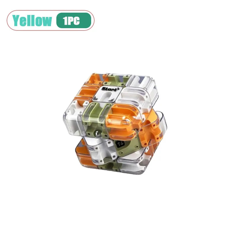 Transparent Magnetic Maze Cube | 3D Brain Teaser Fidget Puzzle
