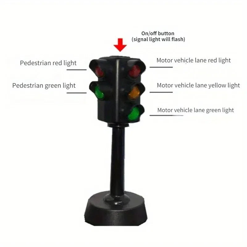 Mini Traffic Signs & Road Light Blocks | Kids' Safety Toy