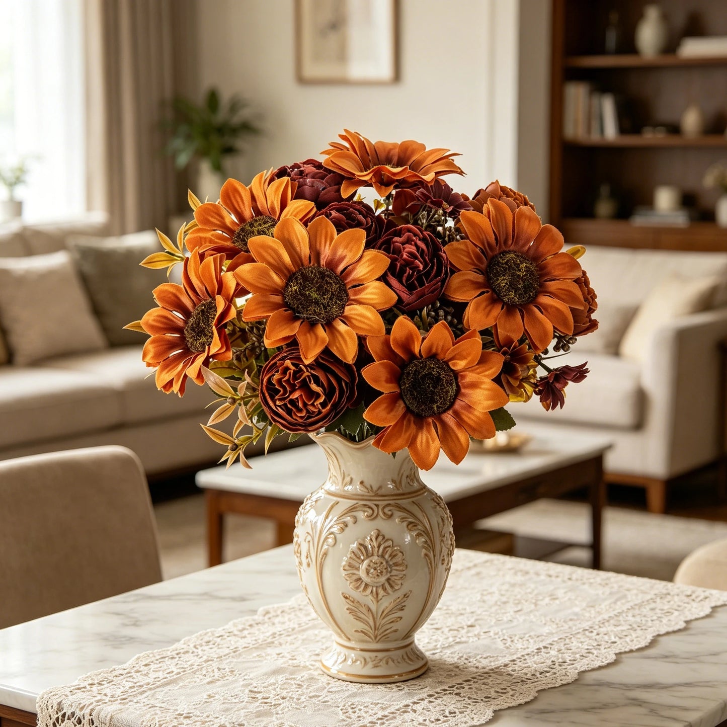 Silk Artificial Sunflowers Bouquet – Wedding & Home Decor