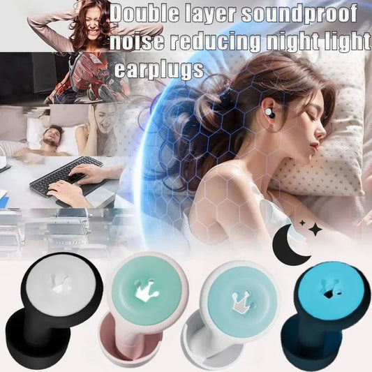 Glow-in-Dark Silicone Noise Cancelling Earplugs | Side Sleepers Noise Cancelling Earplugs Peaceful Pleasures Health and Wellness